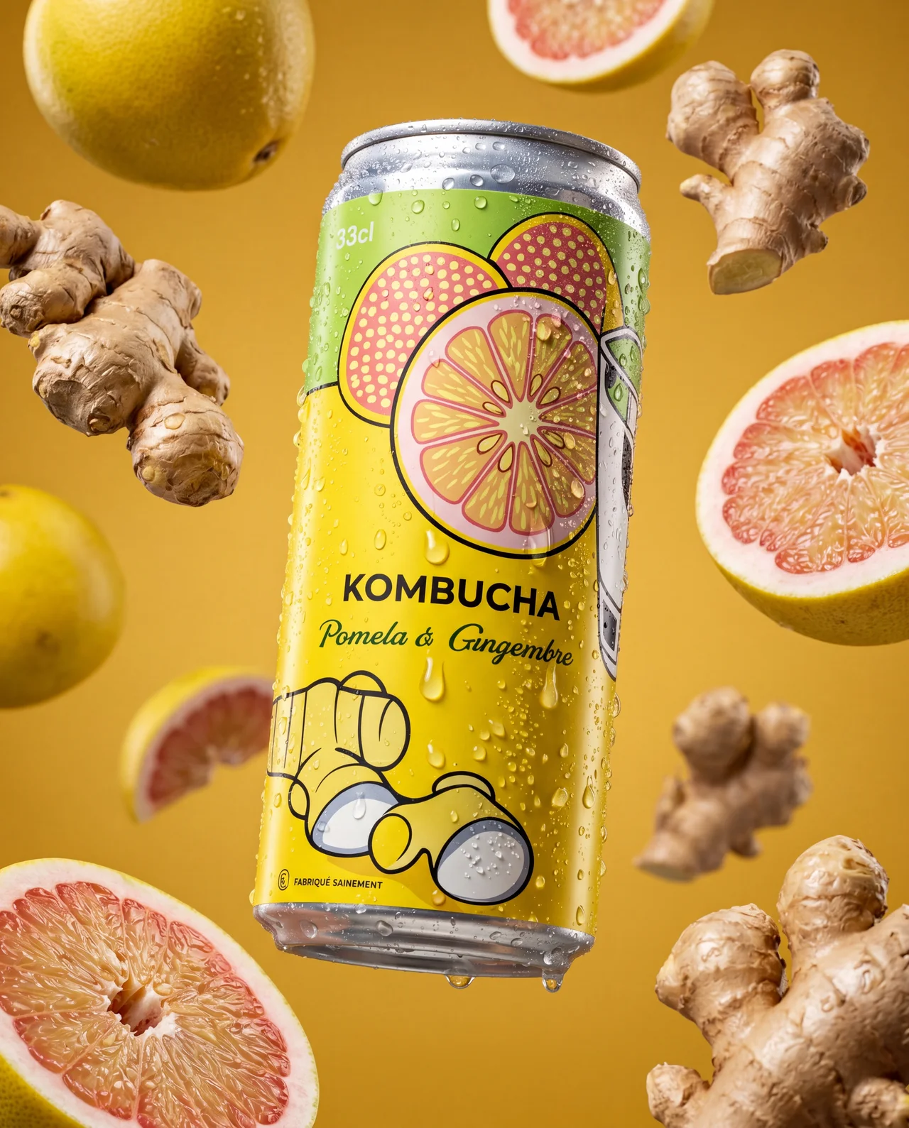 Kombucha Pomela & Gingembre