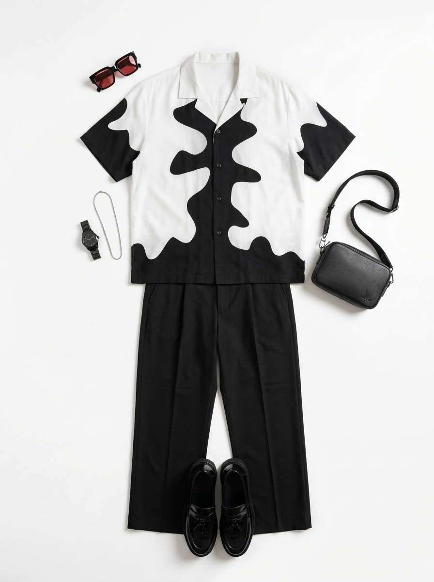 Flat lay — tenue complète